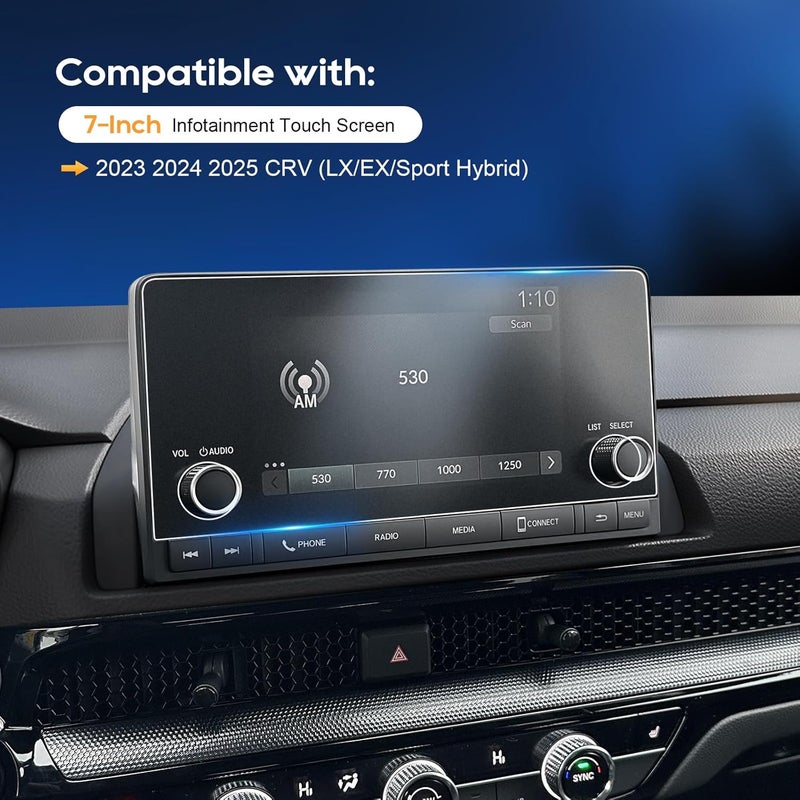 LFOTPP For 2025 Honda CRV Screen Protector - 2023~2025 CRV (LX/EX/Sport Hybrid) 7 inch Touchscreen [ClearMatAG+] 2023 2024 2025 CRV Accessories Anti Glare 9H Hardness Tempered Glass - Image 2